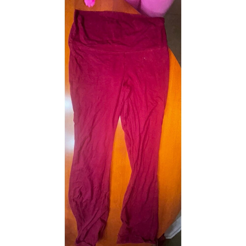 Red Flare Leggings size Large